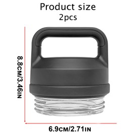 Asphodelia 2sets Chug Cap for Yeti Rambler Bottle Fits,Replacement Accessories Cap Lid Compatible with Rambler Bottle for 18 Oz 26 Oz 36 Oz 64 Oz, Sealed and Leak-Proof Design, Dishwasher Safe