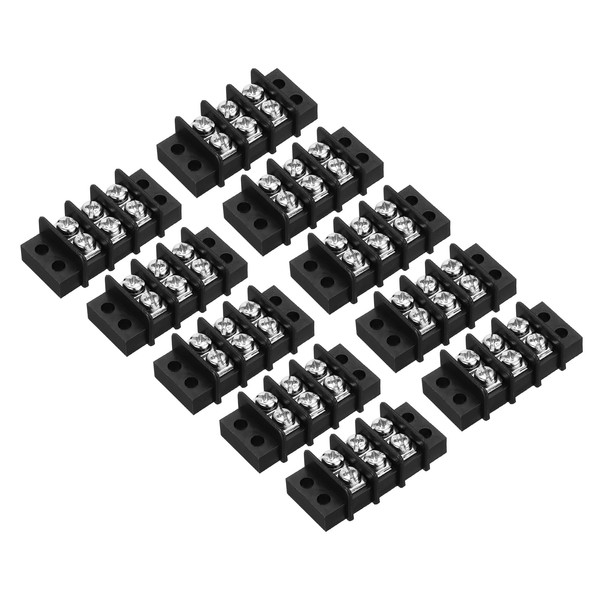sourcing map 10 Pcs 3 Positions Terminal Block 300V 20A