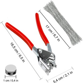 Sealing Pliers Set,Electric Meter Seals, 165mm Curved Handle Sealing Pliers, 80 Seals & 80 Wire Pieces (170mm)