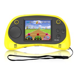 Kids Handheld Game Portable Video Game Player with 200 Games 16 Bit 2.5 Inch Screen Mini Retro Electronic Game Machine (Yellow)