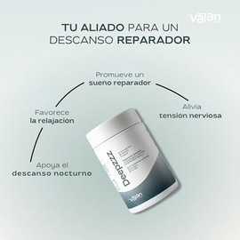 Valan Life Suplemento Alimenticio Deepzzz - Zylaria + Valeriana + GABA - 60 cápsulas 785 mg c/u - Descanso y Sueño reparador - Promueve la calma y el 