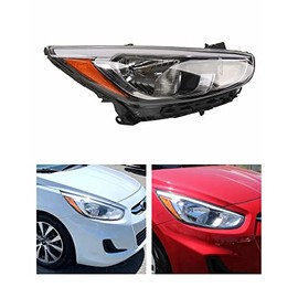 UnayKolb Headlight Assembly Right Passenger Side Headlamp For 2015 2016 2017 Hyundai Accent HY2503192
