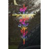Holographic Vinyl FLORAL CROSS DESIGN~HOLOGRA