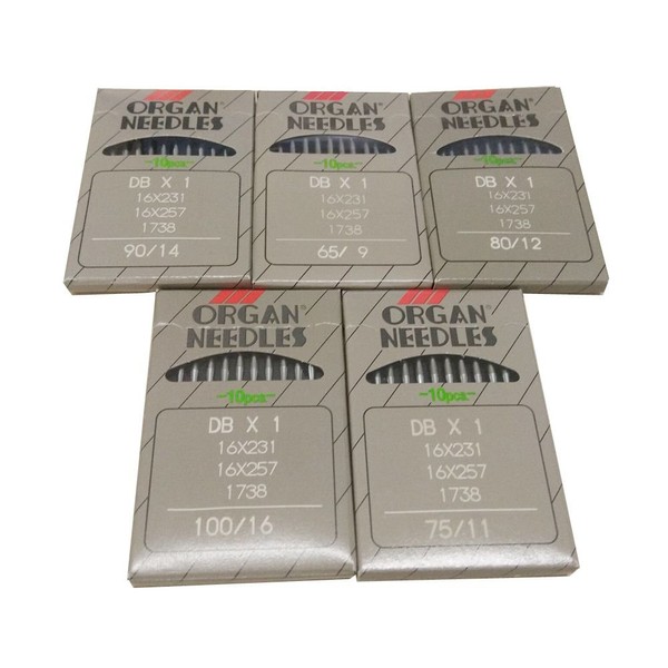 YICBOR Industrial Lockstitch Sewing Needles for Organ, DBX1 16X231 16X257