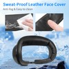 3-Pack Breathable Foam Face Pad & Sweat-Proof PU Leather &