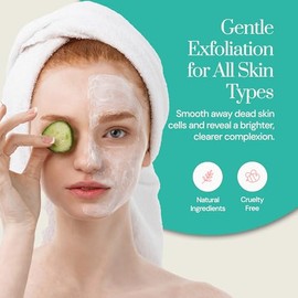 Exfoliante Facial De Pepino Y Esteatita(100 Ml) - Exfoliante Facial Con Azúcar Y Perlas De Jojoba Con Aceite De Semilla De Cártamo Para Eliminar La Acumulación Y Renovar La