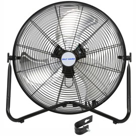 BILT HARD 20" High Velocity Floor Fan, 4600 CFM 3-Speed Industrial Shop Fan with Wall-Mounting System, Heavy Duty Metal Fan for Workshop, Garage and Warehouse