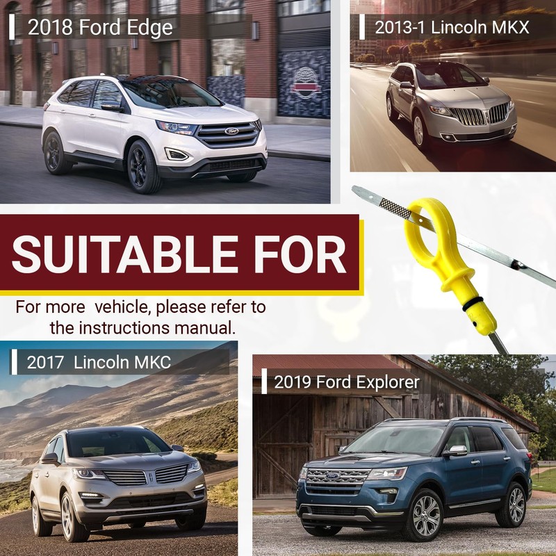 CJ5Z-6750-A Engine Oil Dipstick Compatible with Ford Edge Escape Explorer