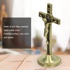 Hapivida Table Crucifix Cross, Hand Carved Zinc Alloy, Catholic Jesus