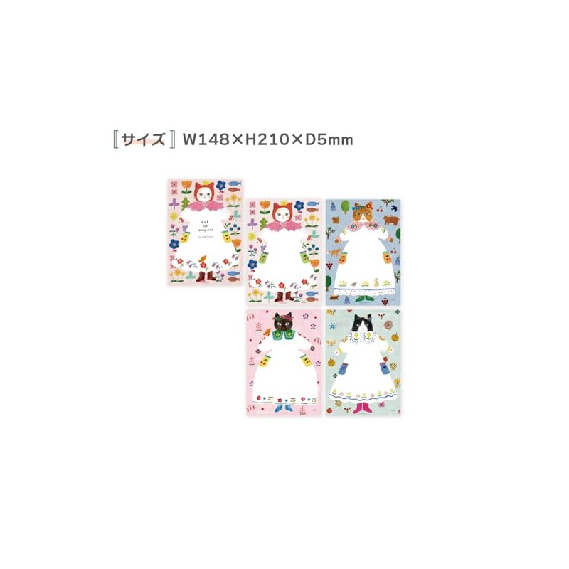 Komesha 20-369 Stationery A5 Aiko Fukawa Cat and onepiece