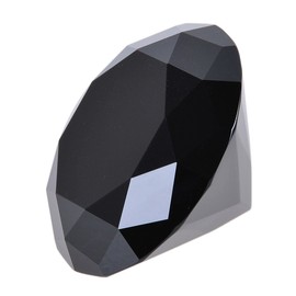 LONGWIN 80mm(3.1 inch) Crystal Diamond Paperweight Ornament Home Venue Decorations Solid Color Black