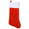 Set of 2-18" Red Velvet Stocking W/White Plush Cuff &