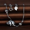 Infinite U Lovely Elephant Beads Womens Charm Bracelet 925 Sterling