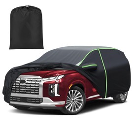 Mixsuper Liner Car Cover for Hyundai Palisade 2020-2026, Full Car Cover All Weather Car Covers for Palisade, Waterproof Outdoor Cover with Zipper Door Reflective Strips