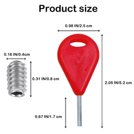 57lilina 4pcs Surf Fin Key & Screws for Surfboard Sup Kayak Longboard Surfing Paddleboard Surf Paddle Board, Fins Replacement Install Remove Tool Accessories Red