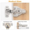 Chibery 50 Pack Full Overlay Cabinet Hinges, Face Frame &