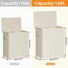 Chrislley 160L Laundry Hamper 2 Section, Double Laundry Basket with