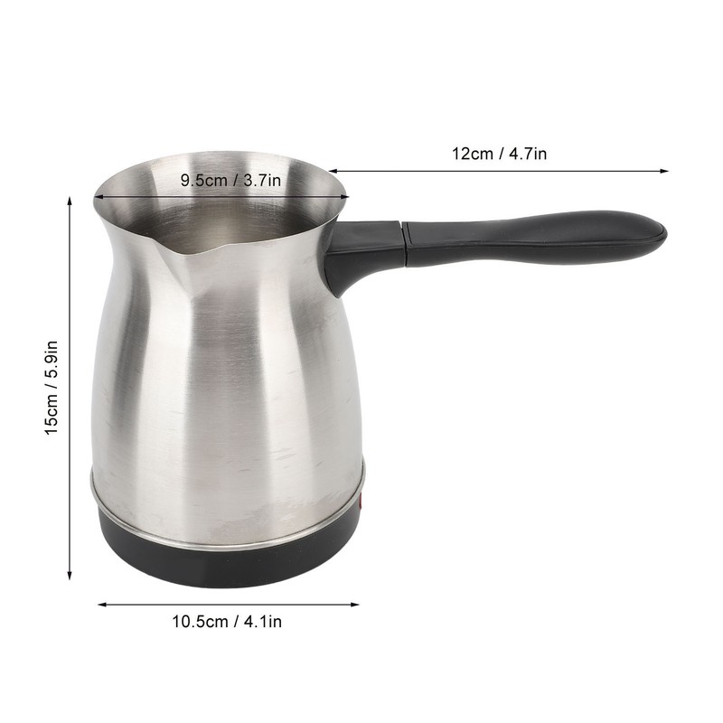 Electric Coffee Pot Ergonomic Handle 600ML Stainless Steel Turkish Coffee
