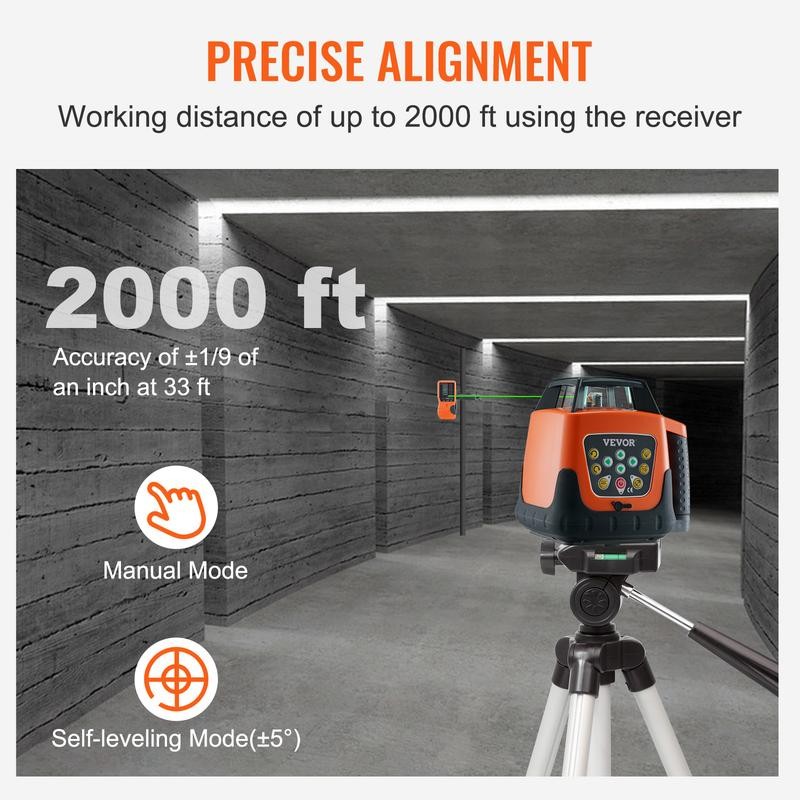 VEVOR Laser Level, Max. 2000ft, 360 Degree Self Leveling Green