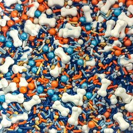 Kids Character Blue Dog Bone Edible Cookie Cupcake Cakes Semi-Sweet Edible Confetti Decorations Sprinkles Desert Jimmies Toppers 4oz