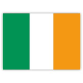 10 x Irish Flag Stickers - Ireland Stickers - for Cars, Laptop, Windows, Luggage (7.4 x 5.2 cm)