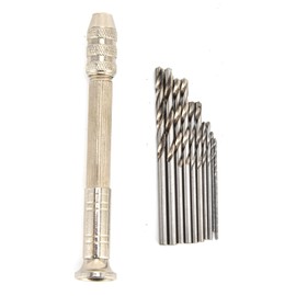 Taladro Manual de Tornillo de Acero Inoxidable, Herramienta de Perforación Manual para Madera, Plástico, Nogal con Puntas Helicoidales