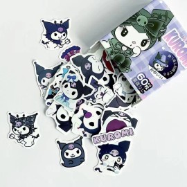 Sanrio Kuromi Purple Stickers 60PCS Reusable Waterproof Stickers US SELLER