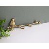 Fyne-Finds Metal Gold Bird on Branch 6 Hooks Coat Key