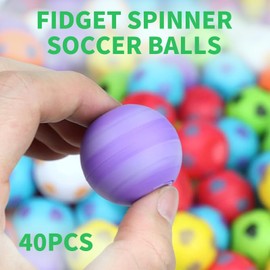 Football Party Bags Fillers - 40pcs Soccer Fidget Spinner Balls, Bulk Mini Football Toys for Kids, Goodie Bag Fillers, Pinata Prizes, Treasure Box Rewards, Classroom Party Gifts for Boys & Girls