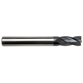 GS Tooling 102652 1/8" Diameter x 1/8" Shank 0.015" Radius 4-Flute Corner Radius Typhoon Red Series Carbide End Mill