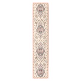 Phantoscope Hallway Runner Rug 2'x10', Washable Non-Slip Boho Rug Runner with Rubber Backing, Ultra-Thin Classic Floral Painting Stair Runner for Kitchen Entryway Bathroom Stairway, Pink/Ivory/Gray