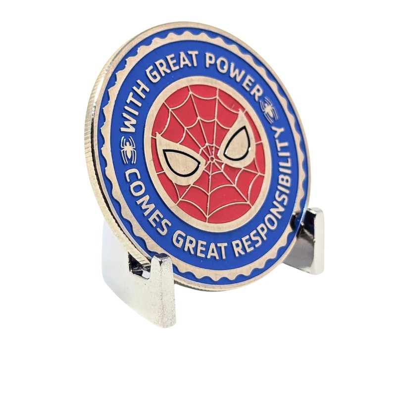 Military Challenge Coin Display Stand - Solid Metal with Anodized