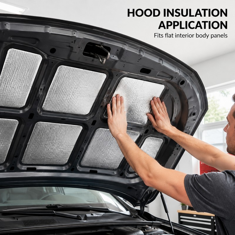 10-Pack 5mm Car Sound Deadening Mats, 9.84 × 7.09-Inch Foil