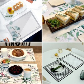 Ella Dining Disposable Paper Place Mat 10P Collection, Christmas Red / 엘라다이닝 일회용 종이 식탁매트 10P 모음,  크리스마스 레드