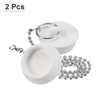 sourcing map 2Pcs Rubber Drain Stopper with Chain and Hanging