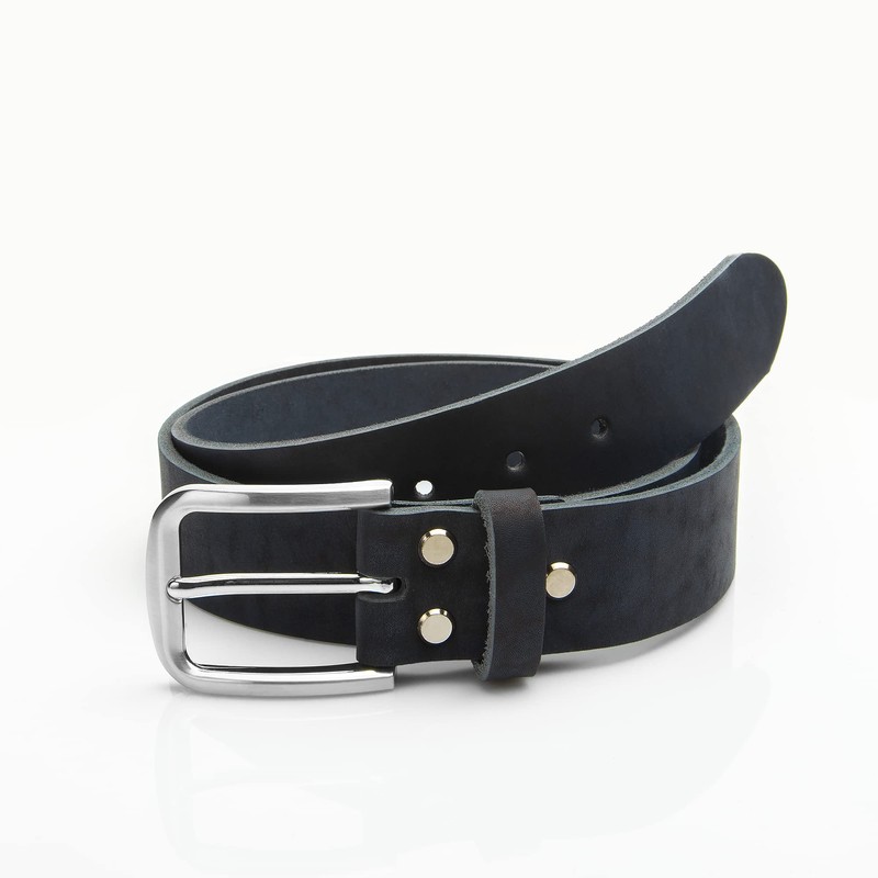 Cinturón de piel de vacuno de 1.5 pulgadas para hombre,
