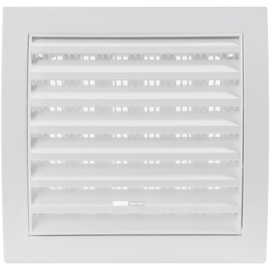 Vent Systems 150 x 150 mm / 6 x 6 Inch White Square Louvered Air Supply Vent Cover with Slider - Dryer, Air Conditioner Vent Cover, HVAC Exhaust Ventilation Grille for Bathroom, Home, Kitchen