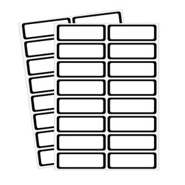 STARLIBOO Removable Freezer Labels, Blank Freezer Labels for Food Containers, 1x3 Inch Freezer Stickers, Freezer Labels to Write on/Waterproof Labels/Easy Peel Off (Black Border,240 Labels)