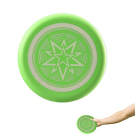 WUSJCOF 1 x Throwing Disc for Adults, Children, Sports, Games and Outdoor Fun, Green, Fluorescence