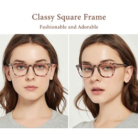 JiSoo-Gafas de lectura Mujer 2.0 Lectores de diseño elegante 2.0, Gafas de lectura para mujer 2.0+ con bisagra de resorte, multicolor