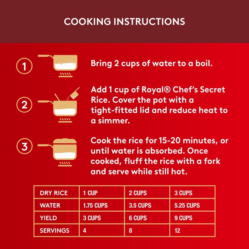 Royal Chef's Secret Basmati White Rice - Premium Extra Long