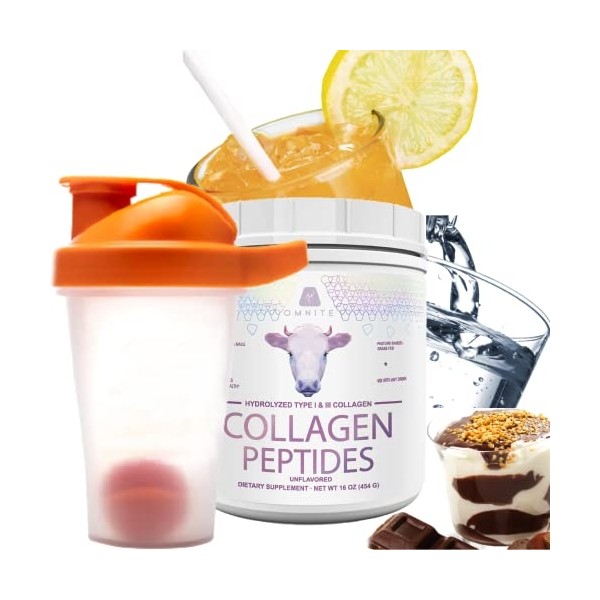 Instant Dissolve Collagen Peptides (41 Servings) for Hair/Skin/Joint Health,Immediately Stirlessly