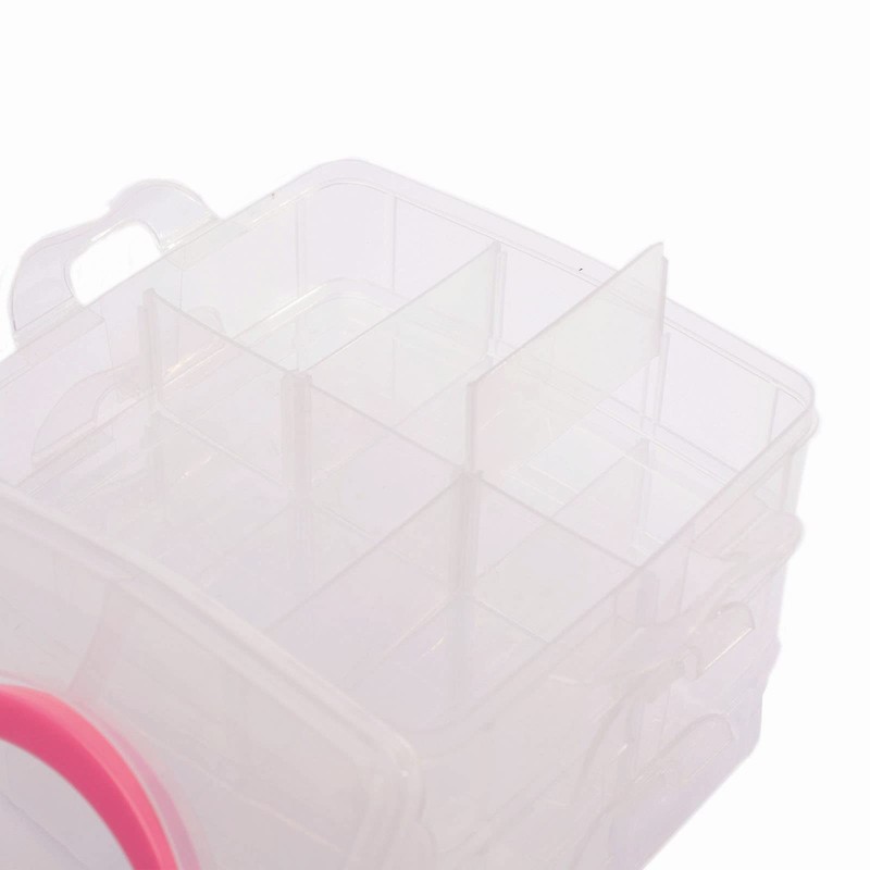 Vaessen Creative 1009-035 Stackable Storage Box 18 Compartments for Storing