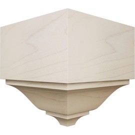 2 3/4"P x 5 5/8"H x 5 1/2"W Americraft Solid Hardwood Stain Grade Universal Outside Crown Moulding Block for Profiles up to 3"H x 2 3/4"P, Maple