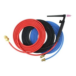20FV Series - 250 Amp - Water Cooled - Flexible Head TIG Torch with Valve - 12.5 feet 3-Piece Cable - Model: WP-20FV-12R