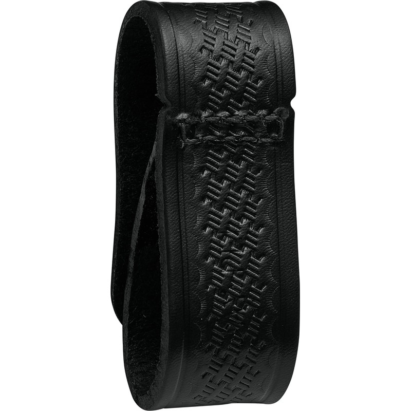JAY-PEE Tactical Basketweave Leather Handcuff Strap Holder with Chrome Safety