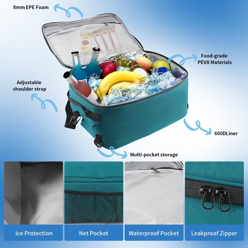 TVWVT Paddle Board Cooler, Waterproof Surf SUP Deck Bag, Kayak