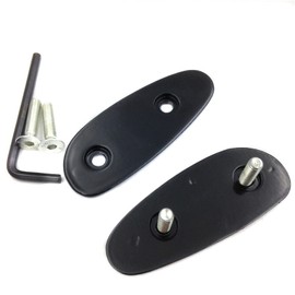 HASkulle Motorcycle Parts Mirror Block Accessories Brackets Off Base Plates for Suzuki GSXR 600 750 1000 GSX-R 2001-2004, Black