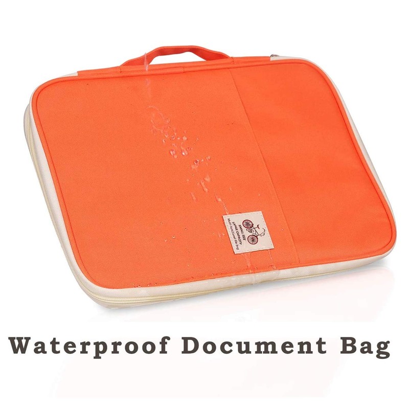 JAKAGO A4 Travel Portfolio Multifunctional Document Organizer Zippered Case for