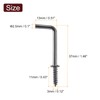 uxcell 50 Pcs L Shape Hooks, 1 Inch Right Angle